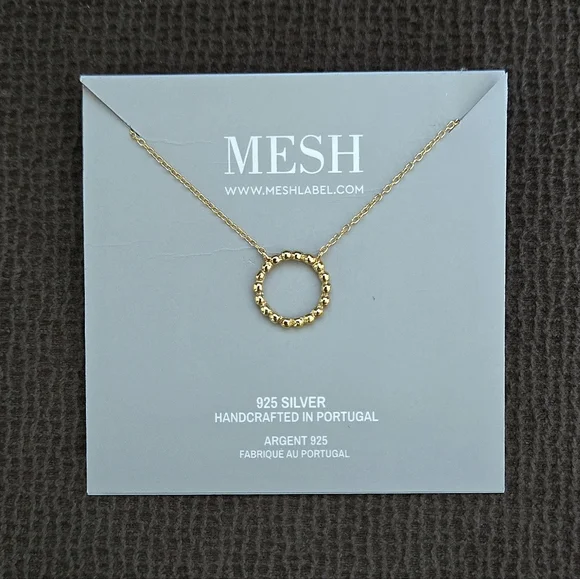 MESH Stationary Open Circle⭕️ Necklace - Picture 15 of 16